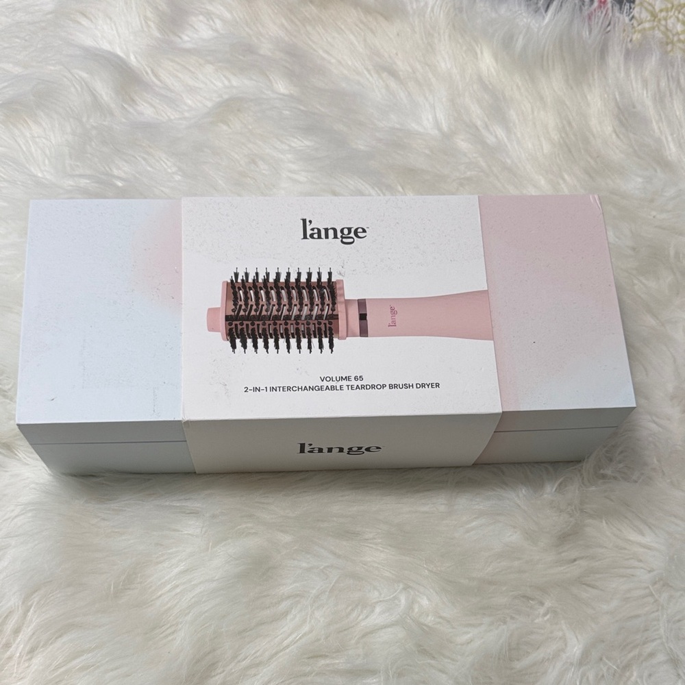 L'ange Pink and White 2-in-1 Interchangeable Teardrop Brush Dryer